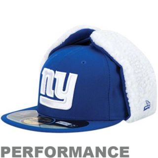 New Era New York Giants On Field Dog Ear 59FIFTY Fitted Performance Hat   Royal Blue