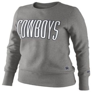 Nike Dallas Cowboys Ladies Tailgater Fleece Sweatshirt   Ash