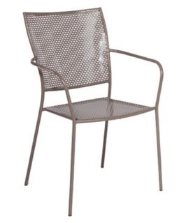 Alfresco Home Martini Stackable Bistro Chair Paloma Grey   Set of 2   Patio Dining Sets