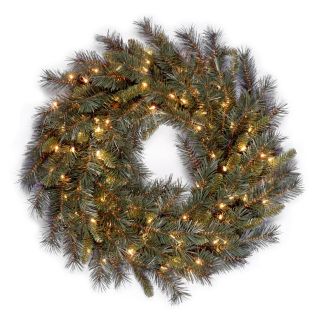 Winchester Pine Pre Lit Wreath   Christmas Wreaths
