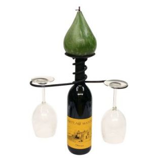 Creative Creations Single Wine Bottle Top Display with 2 Glass Holders   Wine Racks