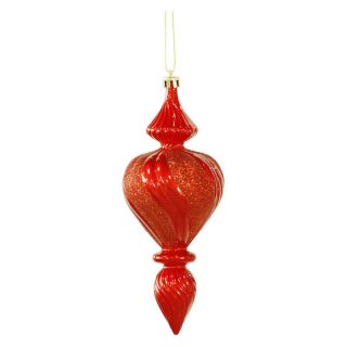 Vickerman 7 in. Red Candy Finish Finial Ornament   Set of 3   Ornaments
