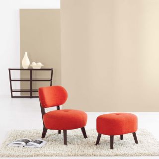 Kamden Lounge Chair with Optional Ottoman Tomato   Upholstered Club Chairs