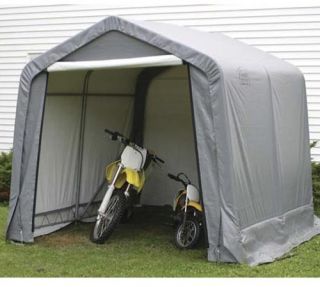 ShelterLogic Shed In A Box 8 Ft. X 8 Ft. X 8 Ft. Grey Peak Style ...