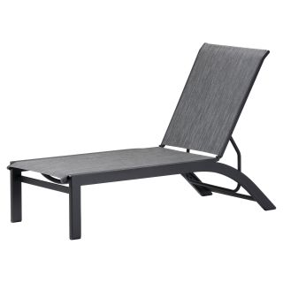 Telescope Casual Momentum Stacking Armless Lay Flat Aluminum Chaise Lounge   Outdoor Chaise Lounges