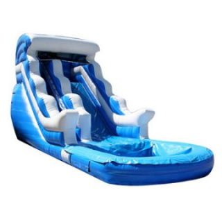 EZ Inflatables Blue Marble Water Slide   Commercial Inflatables