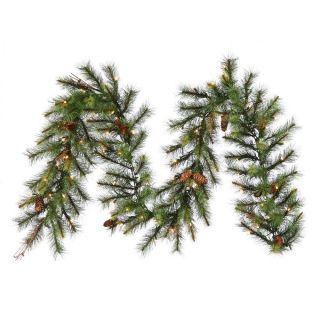 9 ft. Caribou Mix Pine Pre Lit Garland   Christmas