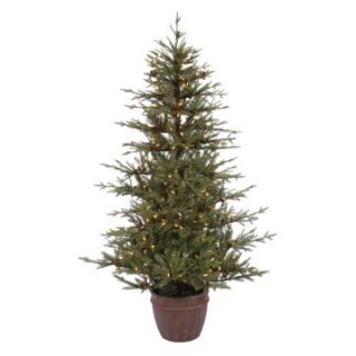 Potted Nevis Pine Pre lit LED Christmas Tree   Christmas