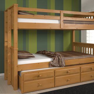 Riverton Honey Twin over Twin Bunk Bed   Storage Beds