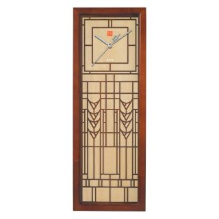 Frank Lloyd Wright DeRhodes Wall Clock by Bulova   8W x 22H in.   Wall Clocks