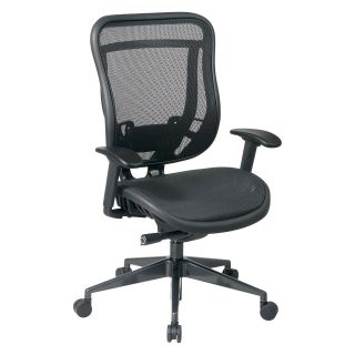Office Star Executive High Back Chair with Breathable Mesh Seat and Back   Desk Chairs