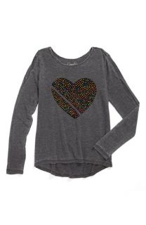 Jessica Simpson Avril Cold Shoulder High/Low Long Sleeve Tee (Big Girls)
