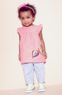 Mini Boden Dress & Leggings & PLH Bows & Laces Headband (Infant)