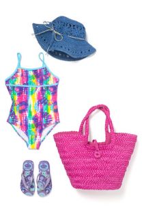 Angel Beach Swimsuit & Havaianas Flip Flop (Little Girls)