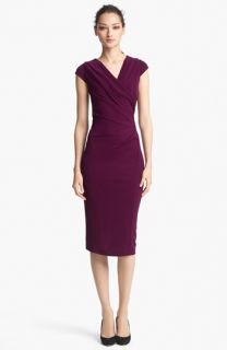 Donna Karan Collection Short Sleeve Crepe Jersey Dress