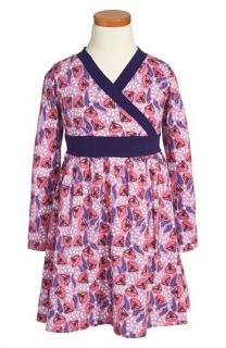 Tea Collection Sparkle Blossom Faux Wrap Dress (Little Girls & Big Girls)