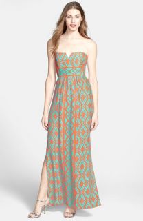 Eliza J Scarf Print Woven Maxi Dress