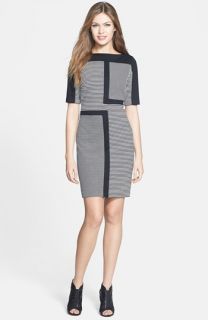 Taylor Dresses Graphic Stripe Stretch Knit Dress