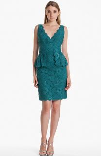 JS Boutique Lace Peplum Sheath Dress