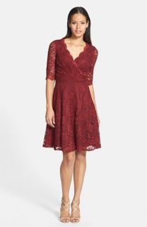 Donna Ricco Lace Fit & Flare Dress (Plus Size)