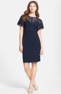 Adrianna Papell Flutter Sleeve Banded Dress