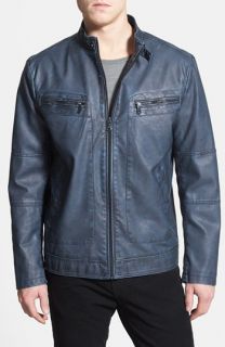 Kenneth Cole Reaction Faux Leather Moto Jacket