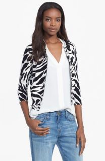 Tracy Reese Graphic Print Embellished Cardigan