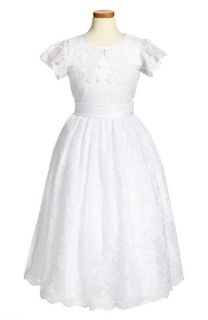 Joan Calabrese for Mon Cheri Communion Dress with Cropped Lace Jacket (Big Girls)