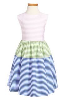 Oscar de la Renta Multi Stripe Party Dress (Toddler Girls, Little Girls & Big Girls)