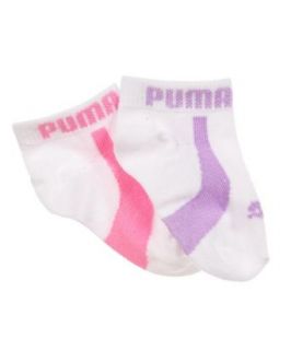 Puma Baby/Toddler Girl's Low Cut Socks 6 Pair   Pink/Purple (12 24 Months) Clothing