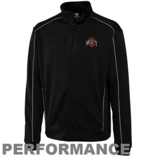 Ohio State Buckeyes Edge Quarter Zip Performance Pullover Jacket   Black