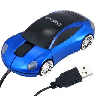 Daffodil WMS207B Wired Optical Mouse   3 Button Car Shaped PC Mouse with Scrollwheel and LED Lights   For Laptop / Netbook / Desktop Computers   Supported by Microsoft Windows (8 / 7 / XP / Vista) and Apple MAC (OS X +)   Novelty Porsche Shaped Mouse Com