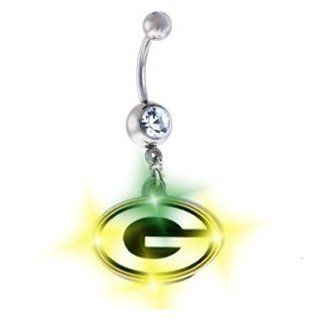 Green Bay Packers LED "Flashing Lights" NFL Sexy Belly Navel Ring Jewelry