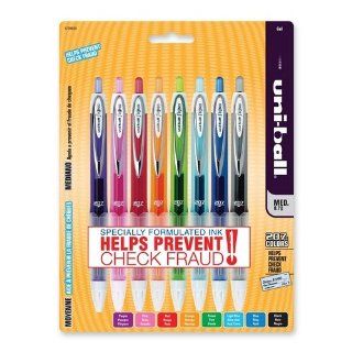 Uni Ball Signo 207 Gel Pen   Pen Point Size 0.7mm   Ink Color Black, Blue, Green, Light Blue, Orange, Pink, Purple, Red   8 / Pack 