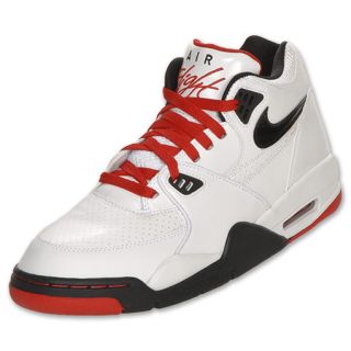 Men's Nike Air Flight 89 Basketball Shoes  White/Sport Red/Black