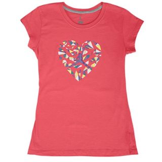 Jordan Fragmented Heart T Shirt   Girls Grade School   Basketball   Clothing   Digital Pink/Court Purple/White