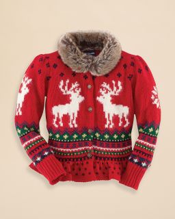 Ralph Lauren Childrenswear Toddler Girls' Reindeer Cardigan   2 6X's