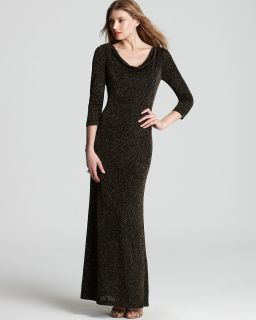 Adrianna Papell Long Dress   Cowl Neck's