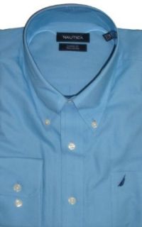 Nautica Men's Long Sleeved Classic Fit Shirt, Size 16 32 33, Light Blue, (#269) Clothing