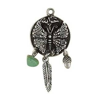 Sterling Silver Butterfly Native American Indian Inspired Animal Spirits Women's Men's Pendant Necklace Jewelry FREE 33" CORD INCLUDED (Not Indian Made) Jewelry