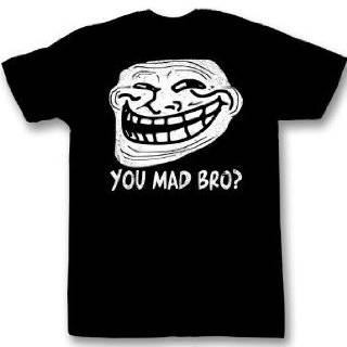 You Mad T Shirt U Mad Bro Troll Adult Black Tee Shirt Clothing