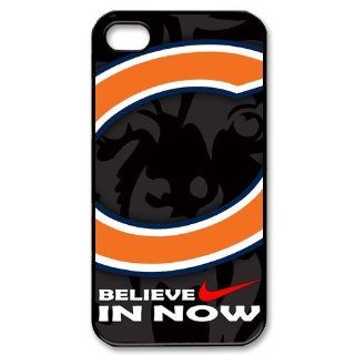 NFL Chicago Bears Team Logo Case for iPhone 4/4s Black Side,Best Gift for Fans Cell Phones & Accessories