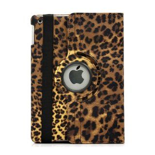 Gearonic 360 Degree Rotating PU Leather Case Cover with Swivel Stand for iPad 5 Air   Brown Leopard (AV 5657 BrownLeopard ipa5_343B) Computers & Accessories