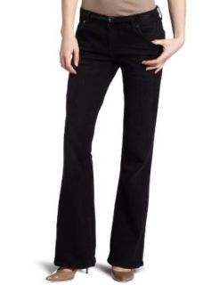 Calvin Klein Jeans Women's Petite Skinny Flare Jeans, Abraided Black, 2