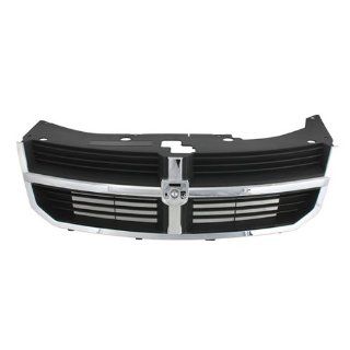 CarPartsDepot, Front Grille Grill w/Chrome Plastic Frame Molding Black Insert Assembly, 400 172944 CH1200325 YW351XXAB Automotive