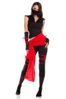 Amour  Sexy Deadly Ninja Warrior Costume Fancy Party Dress Set Halloween Woman Adult Clothing