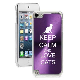 Apple iPod Touch 5th Generation Purple 5B359 hard back case cover Keep Calm and Love Cats Cell Phones & Accessories