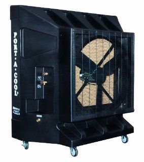 Port A Cool PAC2K363S 36 Inch 9600 CFM Portable Evaporative Cooling Unit, 2500 Square Foot Cooling Capacity, Black, 3 Speed