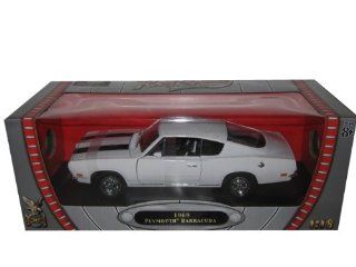1969 Plymouth Barracuda 383 White 118 Diecast Model Car Toys & Games