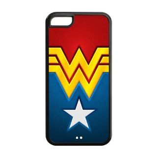 Superhero Wonder Woman Logo Printed on iPhone 5C ,Rubber(TPU) Case,Superman's Girl Frieds Wonder Woman iPhone 5C Case Cell Phones & Accessories